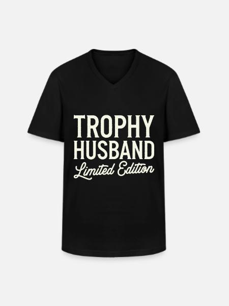 Husband - Men's V-Neck T-Shirt - black