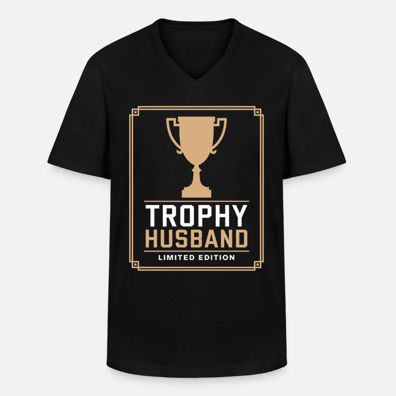 Ehemann - Männer-T-Shirt mit V-Ausschnitt - Schwarz
