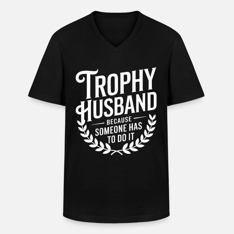 Ehemann - Männer-T-Shirt mit V-Ausschnitt - Schwarz