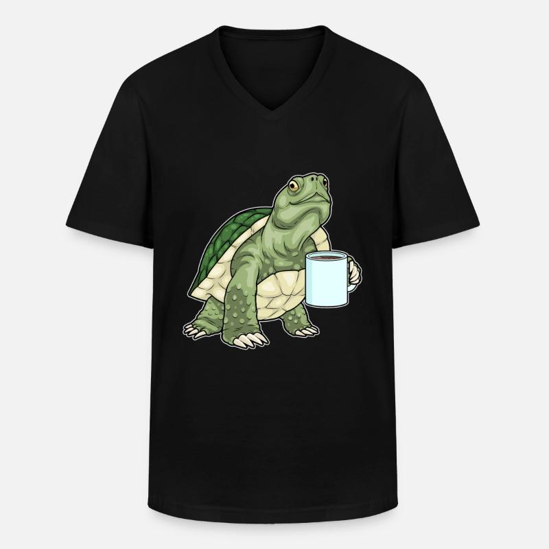 Turtle Coffee Mug - Men's V-Neck T-Shirt - black