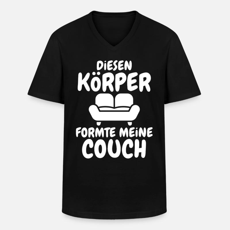 Couch Formte Körper - Männer-T-Shirt mit V-Ausschnitt - Schwarz