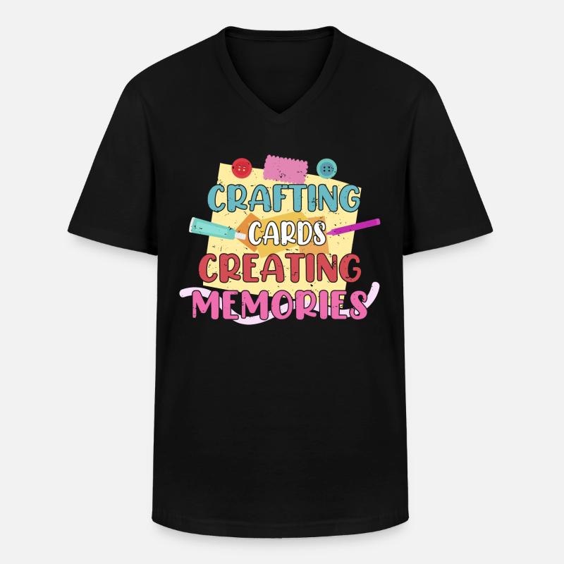 Karten Basteln Künstler Geschenk-Idee - Männer-T-Shirt mit V-Ausschnitt - Schwarz