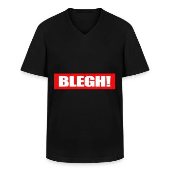 Live Laugh Blegh Heavy Metal Metalcore - Men's V-Neck T-Shirt - black - Front - AI Model Male 178 dark (178cm)