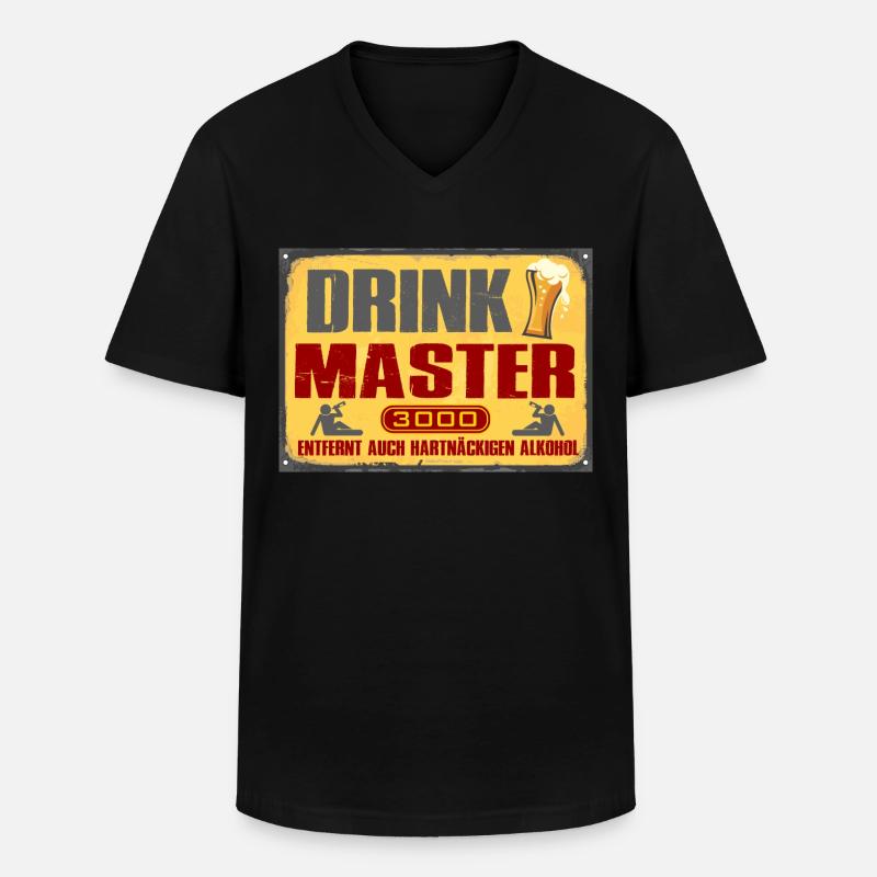 Drink Master - Männer-T-Shirt mit V-Ausschnitt - Schwarz