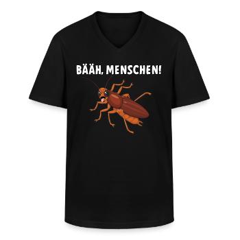 Bääh Menschen - Männer-T-Shirt mit V-Ausschnitt - Schwarz - Vorne - AI Model Male 178 dark (178cm)