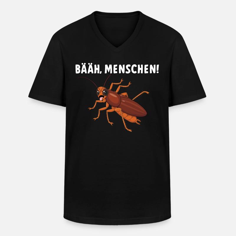 Bääh Menschen - Männer-T-Shirt mit V-Ausschnitt - Schwarz