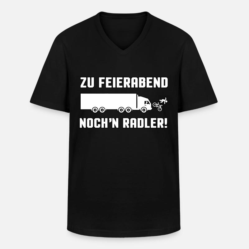 Zu Feierabend noch n Radler - Männer-T-Shirt mit V-Ausschnitt - Schwarz