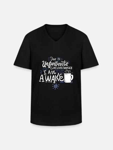 Morgenmuffel - Männer-T-Shirt mit V-Ausschnitt - Schwarz