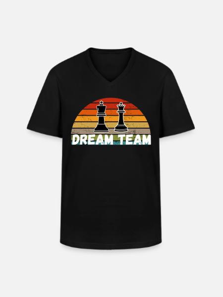 Chess Saying Gift Relationship Queens Gambit - Men's V-Neck T-Shirt - black