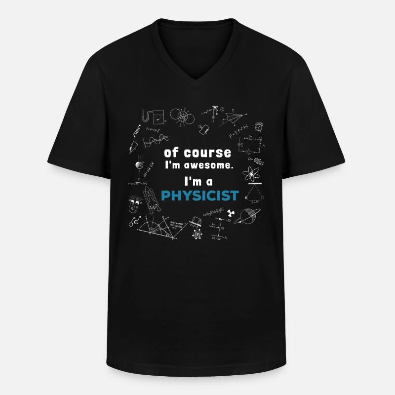 Physiker - Unglaublich - Männer-T-Shirt mit V-Ausschnitt - Schwarz
