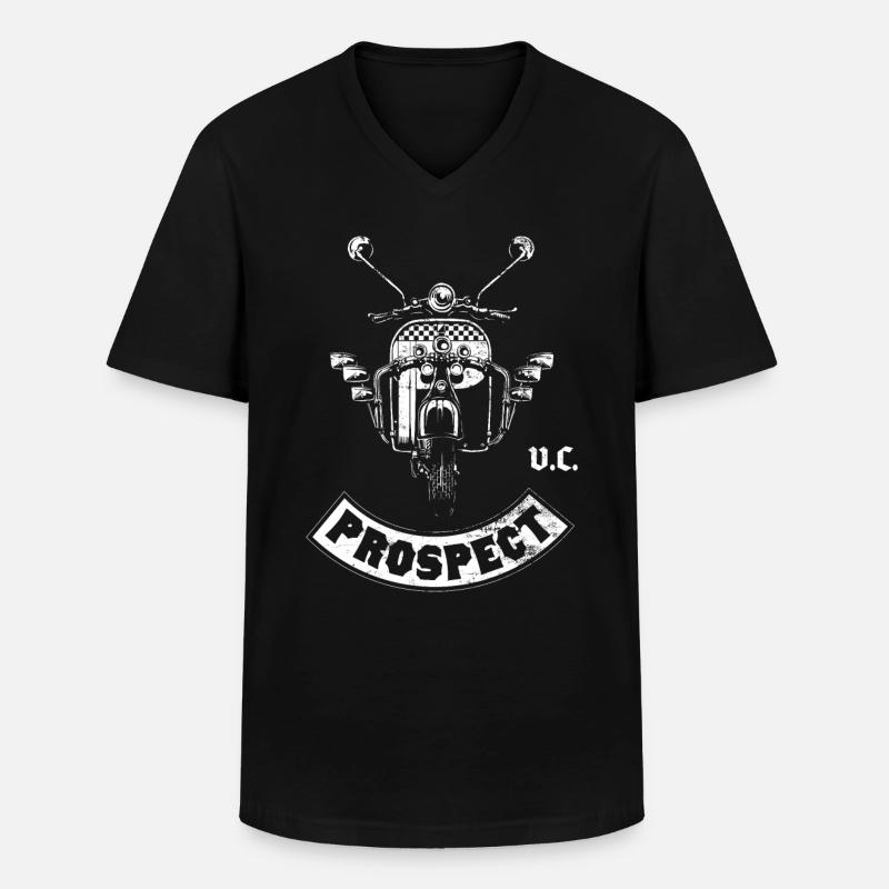 Scooter Roller Mod MC - Men's V-Neck T-Shirt - black