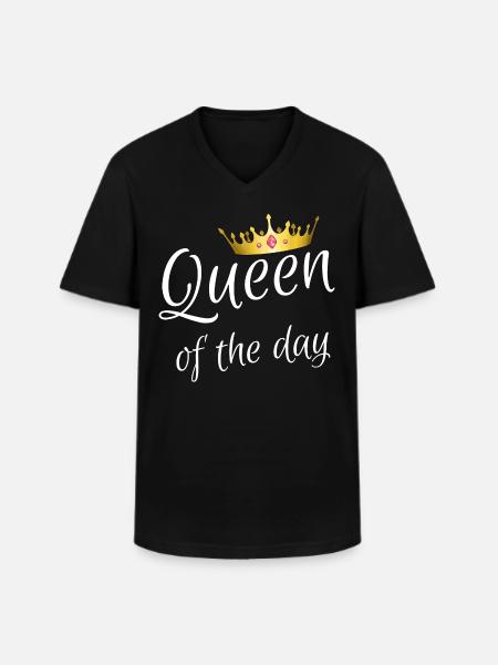 Queen of the Day - Men's V-Neck T-Shirt - black