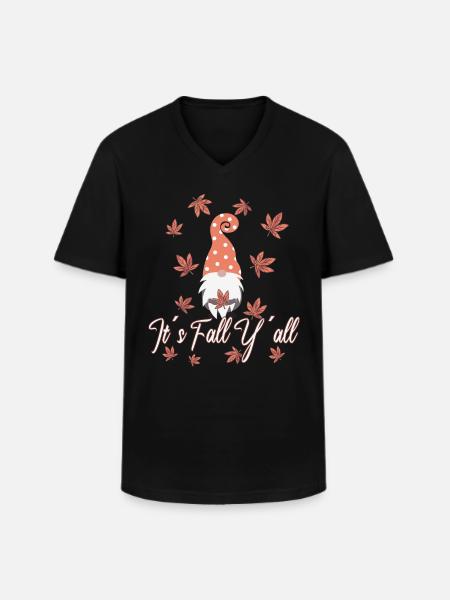 Elves Lovers Thanksgiving Fall - Men's V-Neck T-Shirt - black
