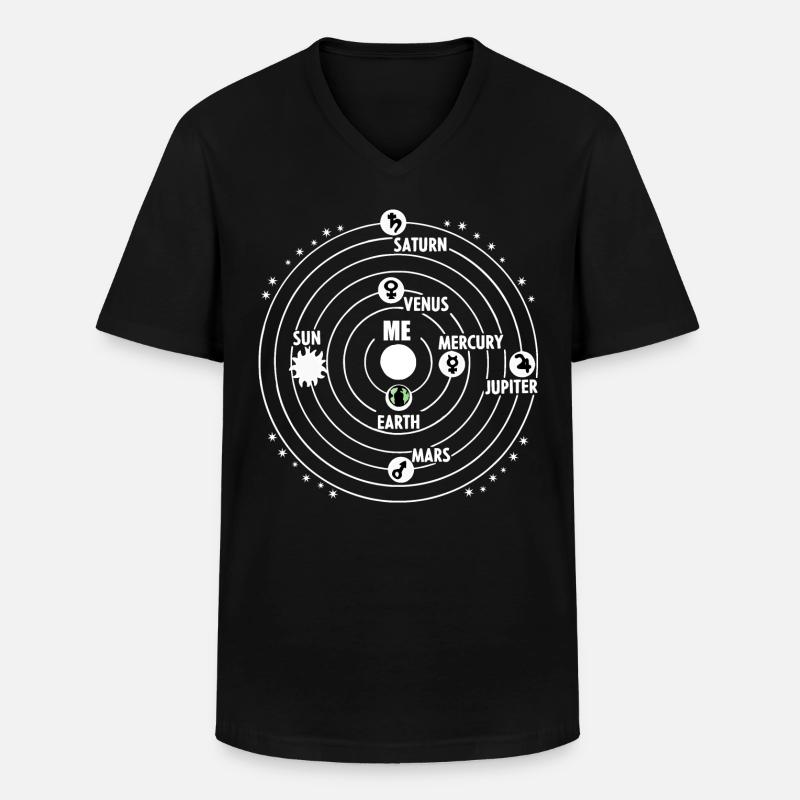 all turns around you - Männer-T-Shirt mit V-Ausschnitt - Schwarz