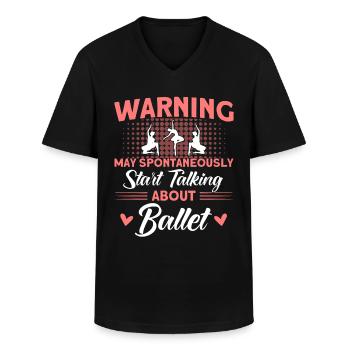 Ballett Tänzerin Ballett tanzen Ballett Mädchen - Männer-T-Shirt mit V-Ausschnitt - Schwarz - Vorne - AI Model Male 178 dark (178cm)