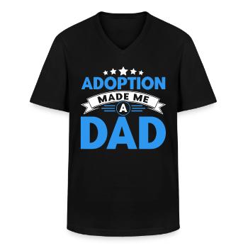 Adoption Adoptive Parents Foster Parents Gift - Men's V-Neck T-Shirt - black - Front - AI Model Male 178 dark (178cm)