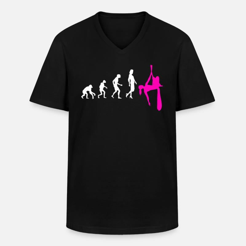 Aerial Silk Evolution - Aerial Circus - Men's V-Neck T-Shirt - black