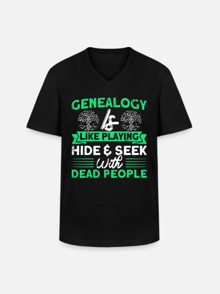 Genealogy Genealogy Genealogist Gift - Men's V-Neck T-Shirt - black