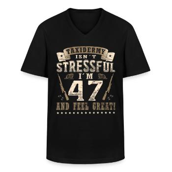 Präparatoren 47. Geburtstag Präparatoren - Männer-T-Shirt mit V-Ausschnitt - Schwarz - Vorne - AI Model Male 178 dark (178cm)