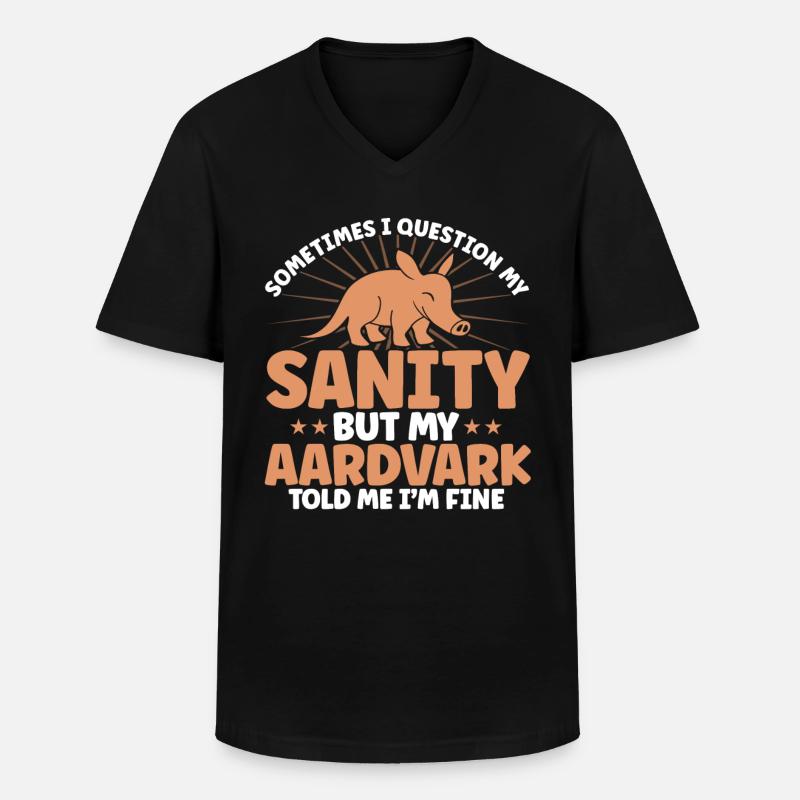Erdferkel Erdferkel Erdferkel Tier Geschenk - Männer-T-Shirt mit V-Ausschnitt - Schwarz