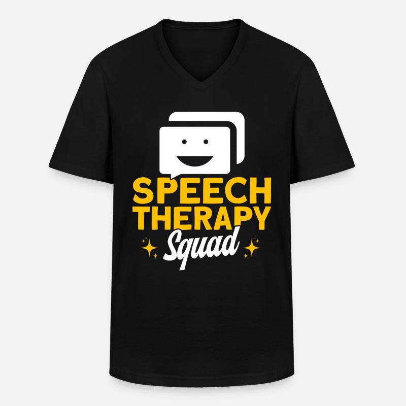 SLP Logopäde Therapie-Assistent Geschenk - Männer-T-Shirt mit V-Ausschnitt - Schwarz