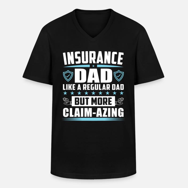 Lustiger Versicherungsvertriebsvertreter - Männer-T-Shirt mit V-Ausschnitt - Schwarz