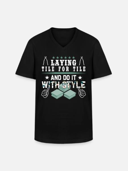 Flooring carpet installers - Men's V-Neck T-Shirt - black