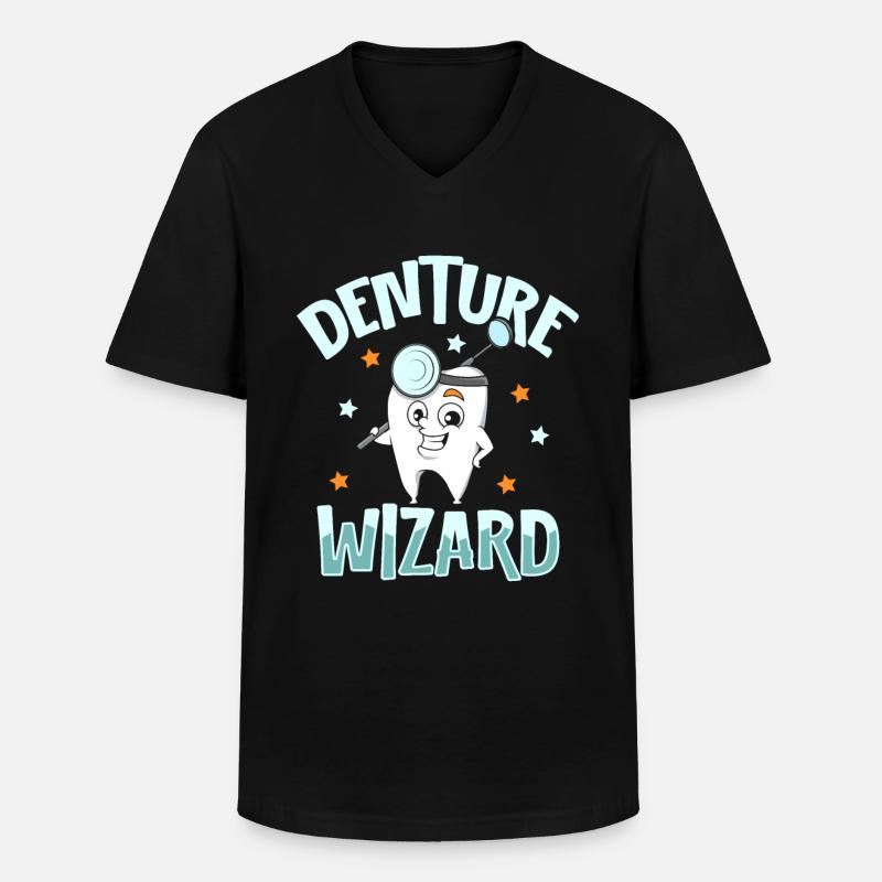 Dentition Wizard - Dentist - Men's V-Neck T-Shirt - black