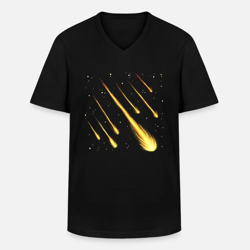 Sternschnuppen - Männer-T-Shirt mit V-Ausschnitt - Schwarz