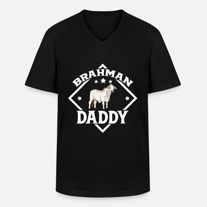 Brahman Daddy - Brahman Beef - Men's V-Neck T-Shirt - black