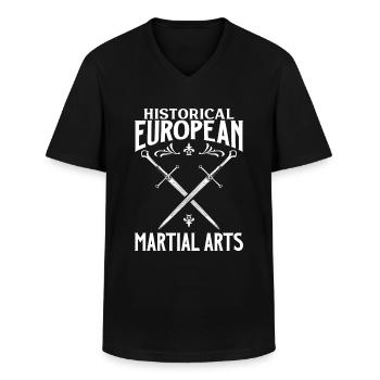 Épéiste - HEMA - T-shirt col V Homme - noir - Devant - AI Model Male 178 dark (178cm)