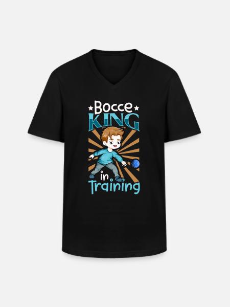 Bocce King in Training - Boccia - Men's V-Neck T-Shirt - black