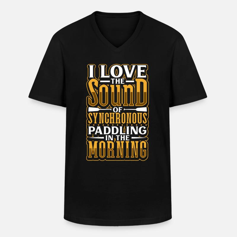 Der Klang vom Paddeln - Drachenboot - Männer-T-Shirt mit V-Ausschnitt - Schwarz