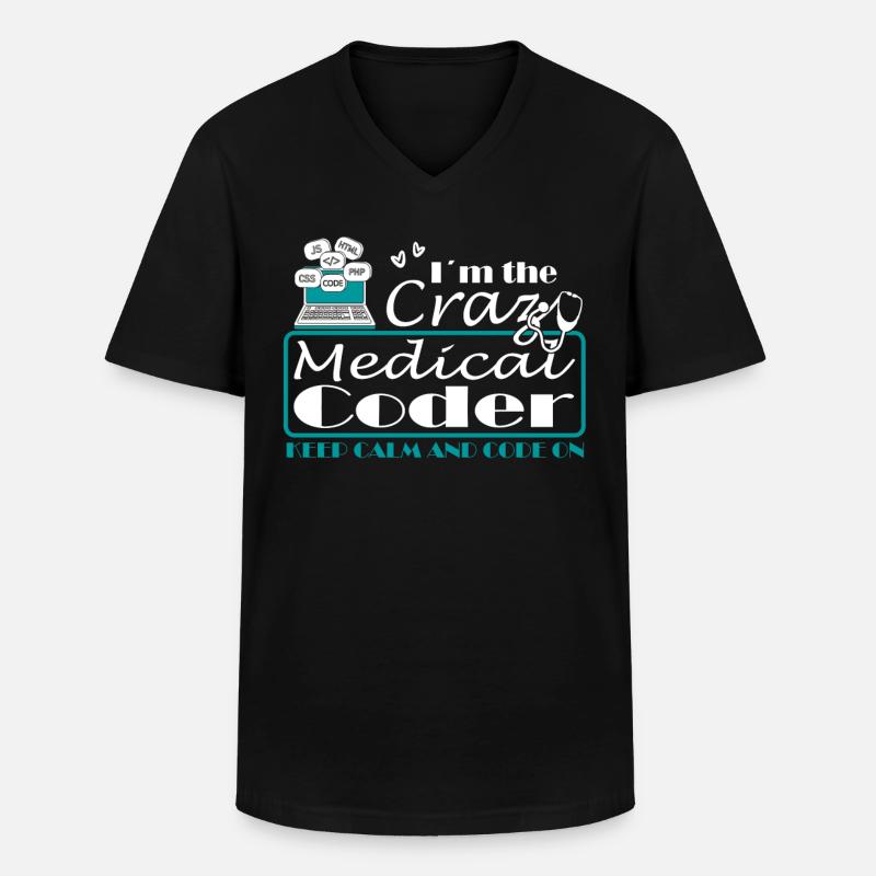 Medical Assistant - Medical Coder - Men's V-Neck T-Shirt - black