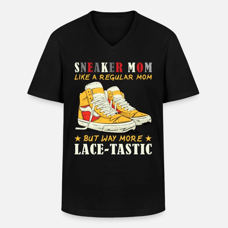"Sneaker Mom" Lustiger Schuh - Männer-T-Shirt mit V-Ausschnitt - Schwarz