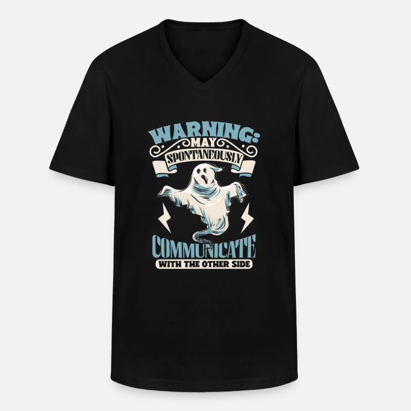 Communicate with Ghosts - Ghostbusters - Men's V-Neck T-Shirt - black