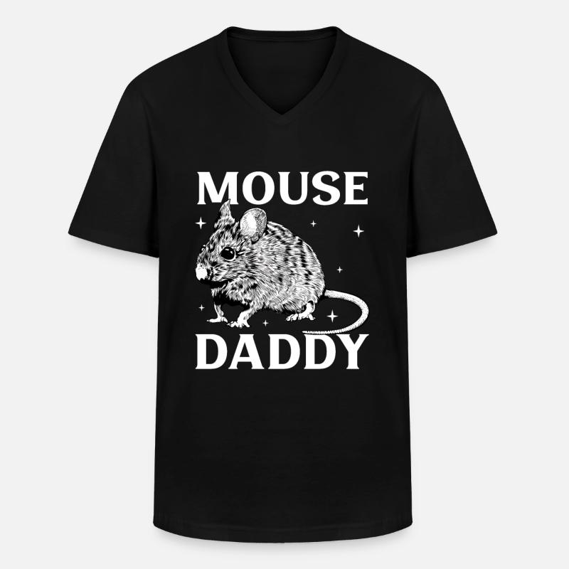 Mäusebesitzer - Mäuse Papa - Männer-T-Shirt mit V-Ausschnitt - Schwarz