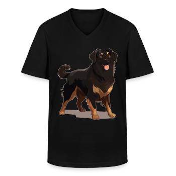 Amoureux des chiens - éleveurs de races de chiens de race pure - T-shirt col V Homme - noir - Devant - AI Model Male 178 dark (178cm)