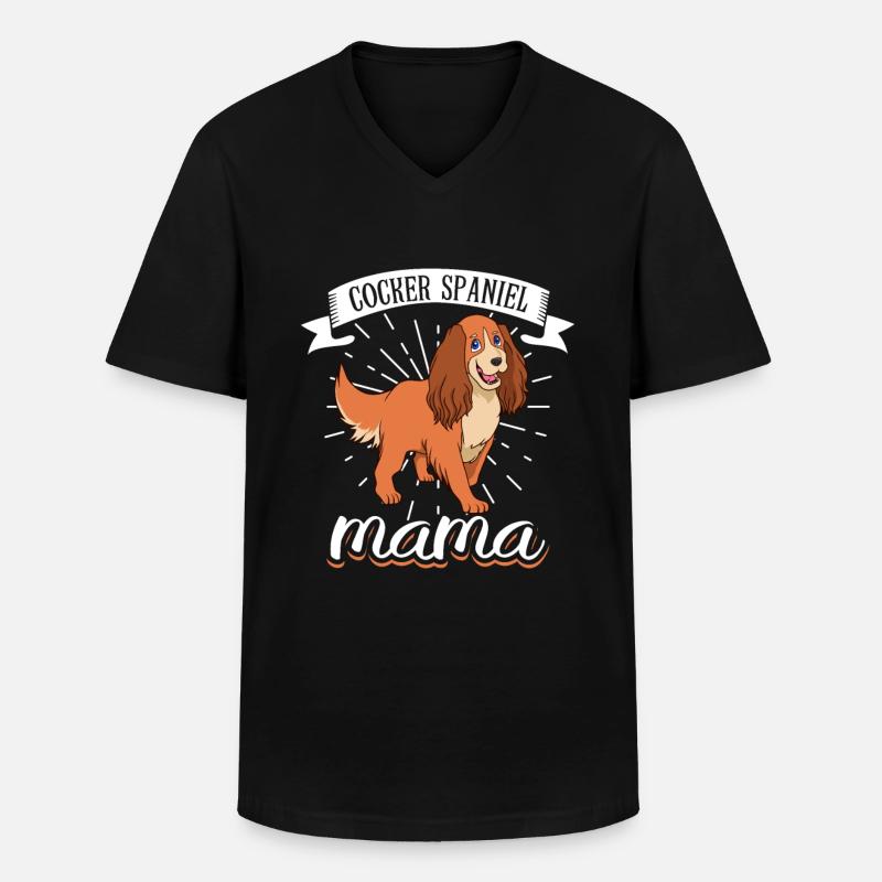 Cocker Spaniel Mama - Cocker Spaniel - T-shirt col V Homme - noir