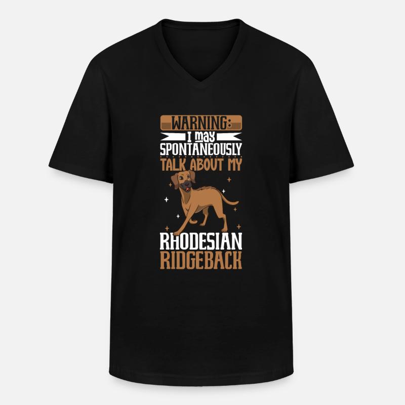 Rhodesian Ridgeback Liebhaber - Männer-T-Shirt mit V-Ausschnitt - Schwarz