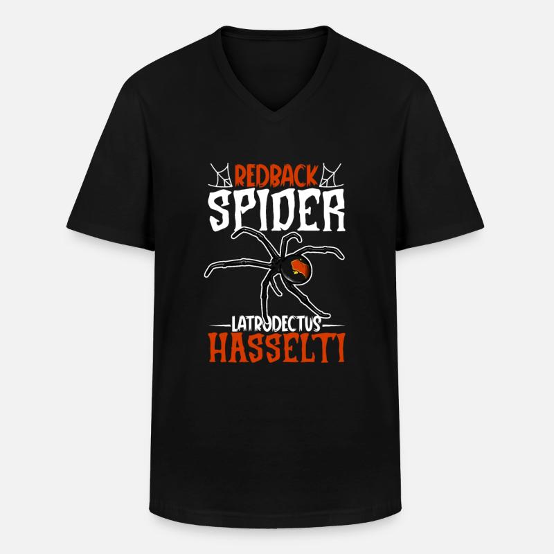 Redback Spider - Men's V-Neck T-Shirt - black