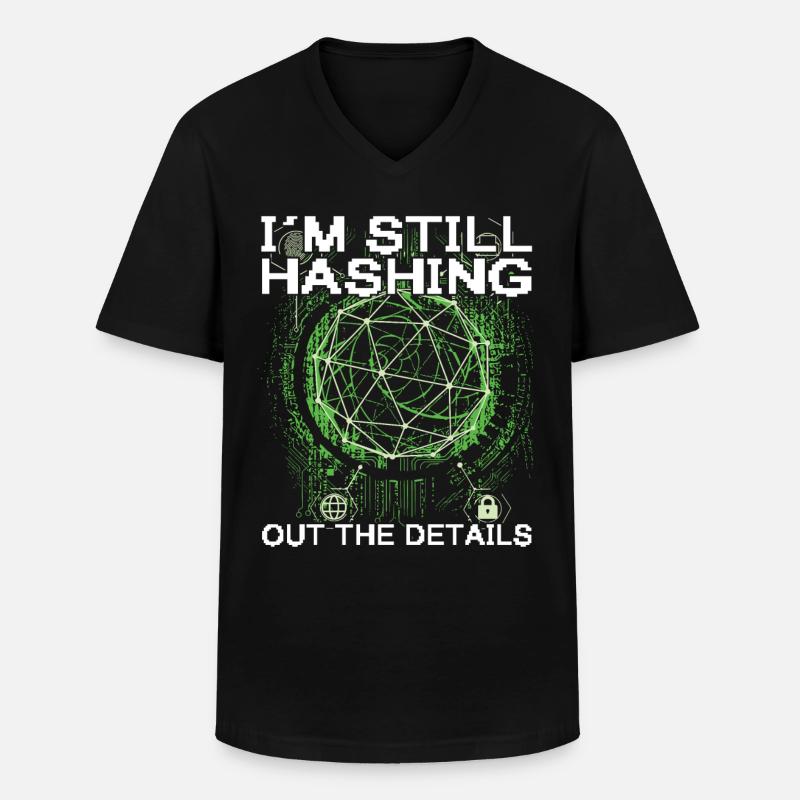 Ethischer Hacking -Analyst Ethische - Männer-T-Shirt mit V-Ausschnitt - Schwarz