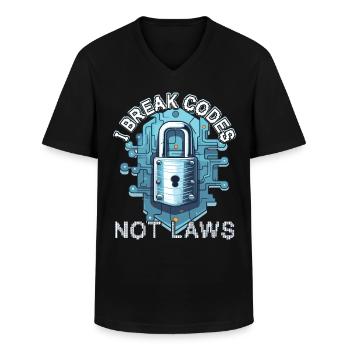 Ethischer Hacking -Analyst Ethische - Männer-T-Shirt mit V-Ausschnitt - Schwarz - Vorne - AI Model Male 178 dark (178cm)