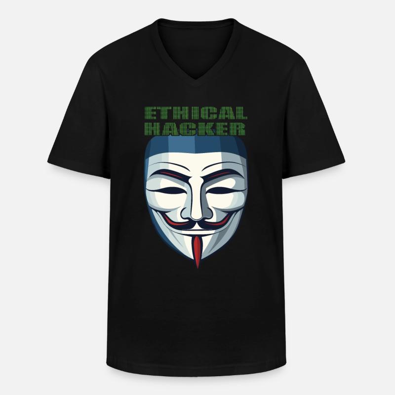 Ethischer Hacking -Analyst Ethische - Männer-T-Shirt mit V-Ausschnitt - Schwarz