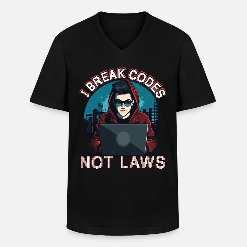 Ethischer Hacking -Analyst Ethische - Männer-T-Shirt mit V-Ausschnitt - Schwarz