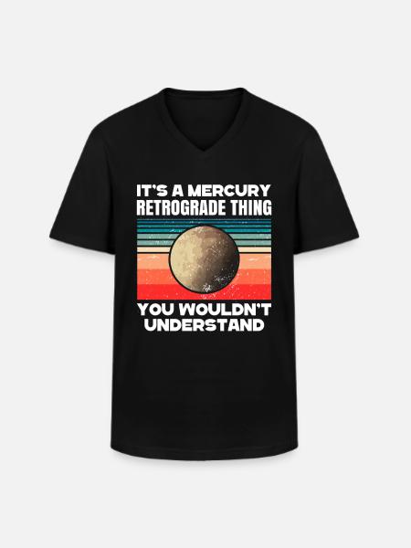 Retrograde planets Mercury retrograde - Men's V-Neck T-Shirt - black