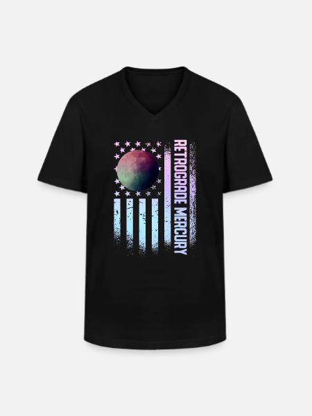 Retrograde planets Mercury retrograde - Men's V-Neck T-Shirt - black