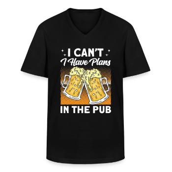 Crawled Pub Crawl Alcohol Drinking - Männer-T-Shirt mit V-Ausschnitt - Schwarz - Vorne - AI Model Male 178 dark (178cm)