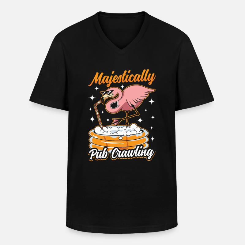 Crawled Pub Crawl Alcohol Drinking - Men's V-Neck T-Shirt - black