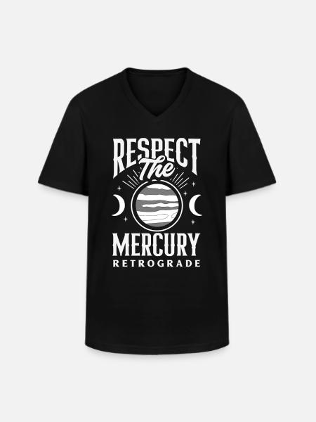Retrograde planets Mercury retrograde - Men's V-Neck T-Shirt - black